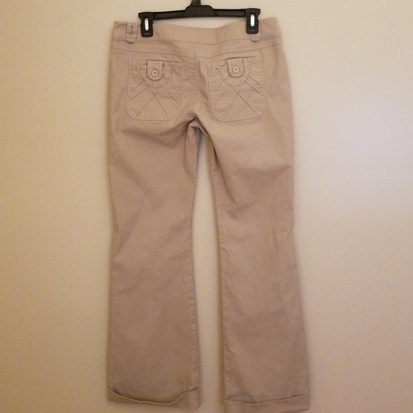 Rampage Women's Khaki Cuffed Legged Pants - Picture 3 of 8